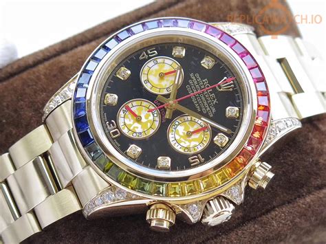 rolex daytona rainbow bezel replica|rolex daytona rainbow for sale.